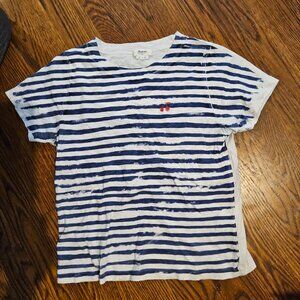 Bonpoint womens tshirt blue stripe. Size M